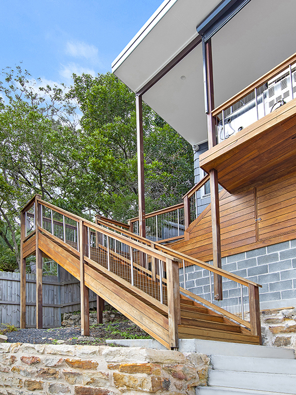 Timber Balustrade. Sentrel Vertical Cable Balustrade and Pool Fences.